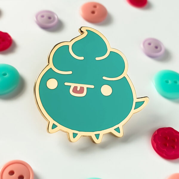 Aqua Spoopy Enamel Pin